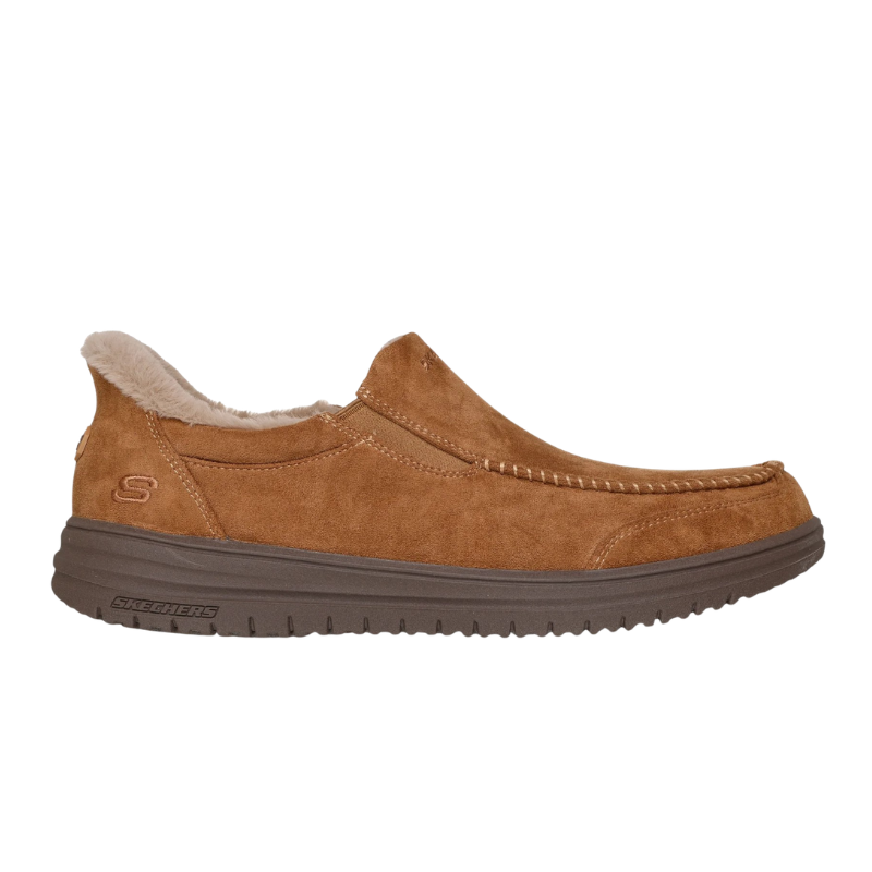 Skechers slip-in miesten aamutossut – ruskea