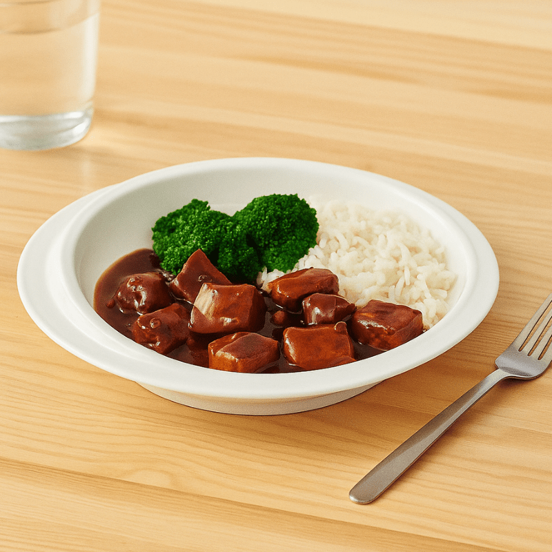 Tallerken med høj kant og sugekop - Seniorshop