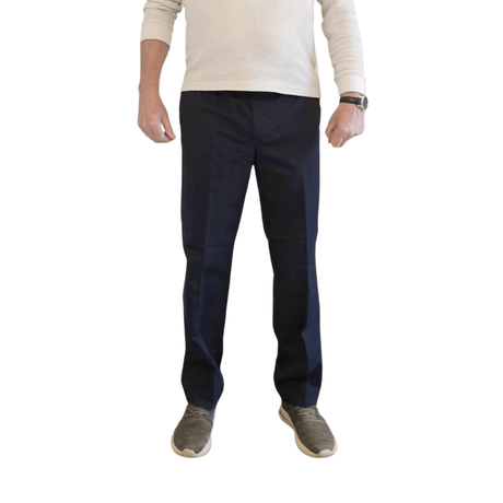 Kraftige bukser med elastik - Mørkeblå