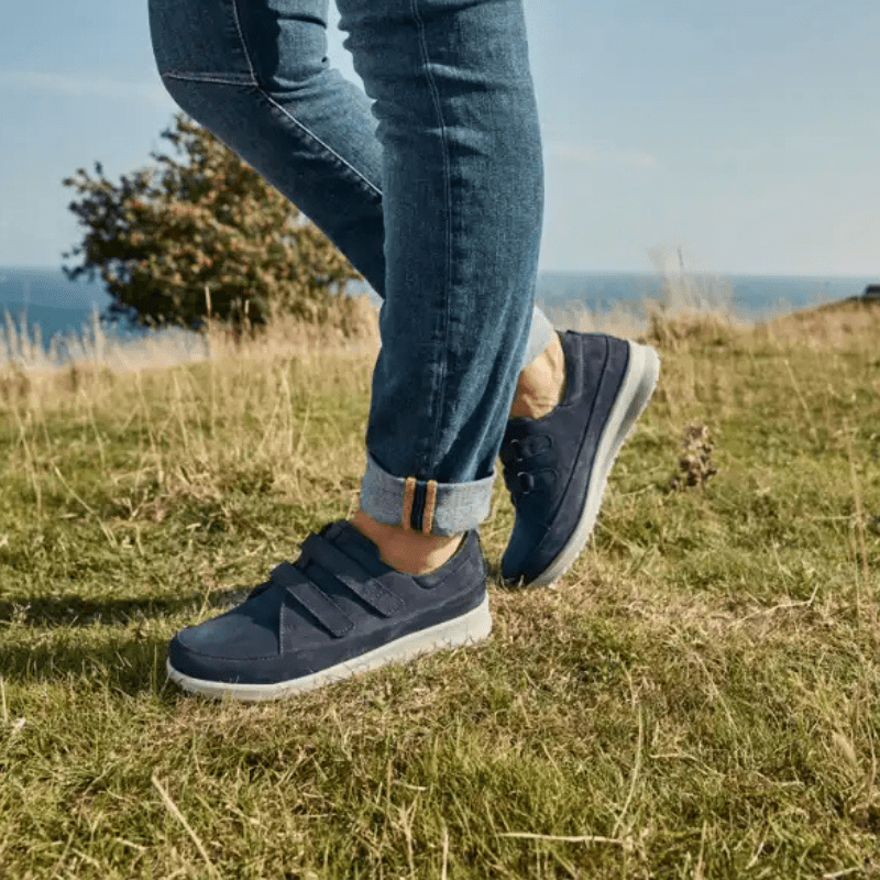 New Feet damesko med velcro - Mørkeblå