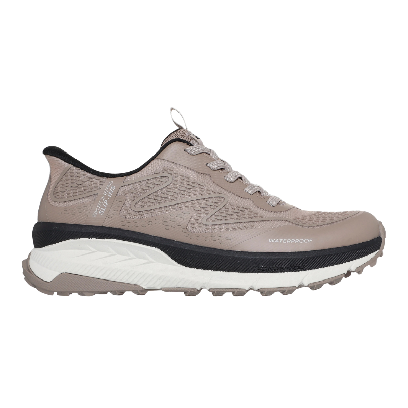 Skechers vedenpitävä slip-in naisten sneaker – Harmaanruskea