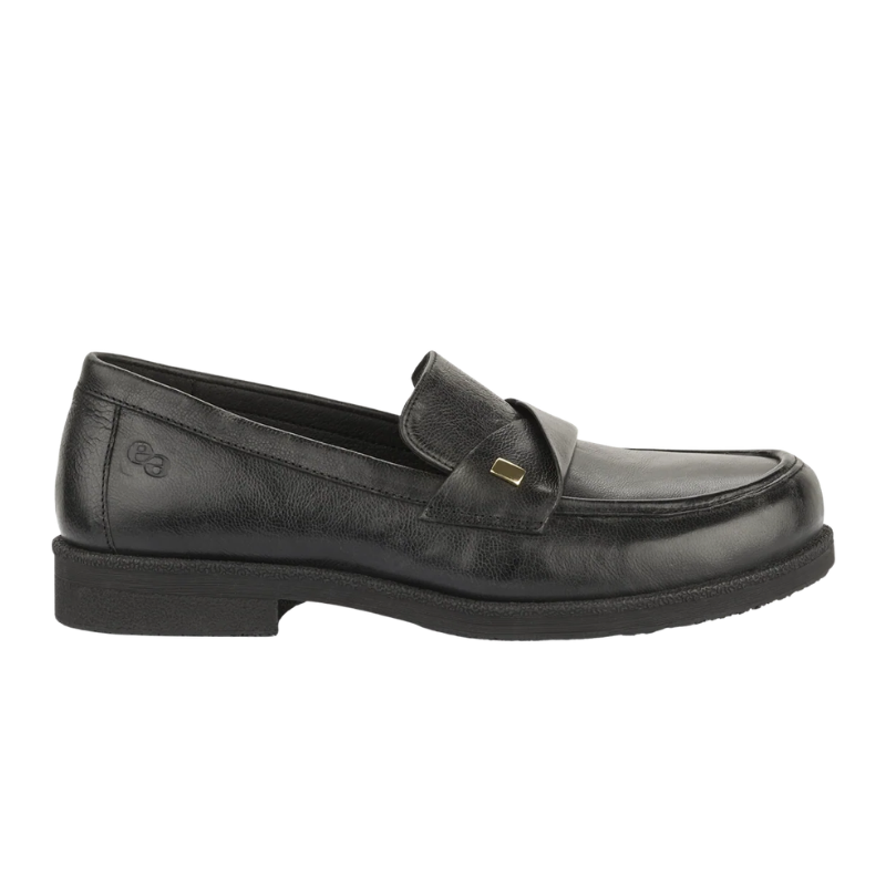 Green Comfort leveä naisten loafer - Musta