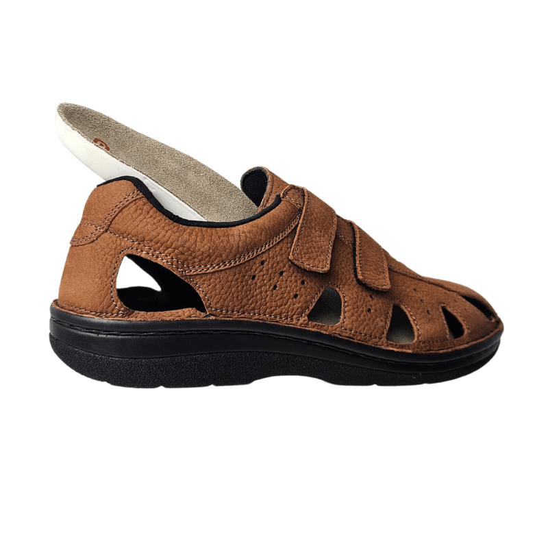 Berkemann lukket herresandal - Brun - Seniorshop