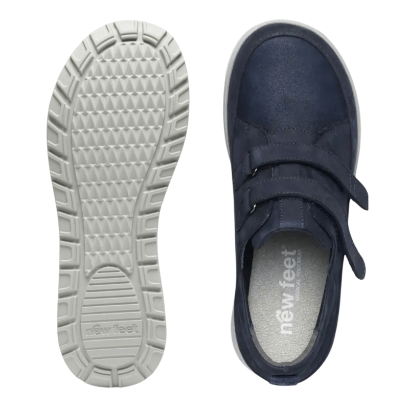 New Feet damesko med velcro - Mørkeblå