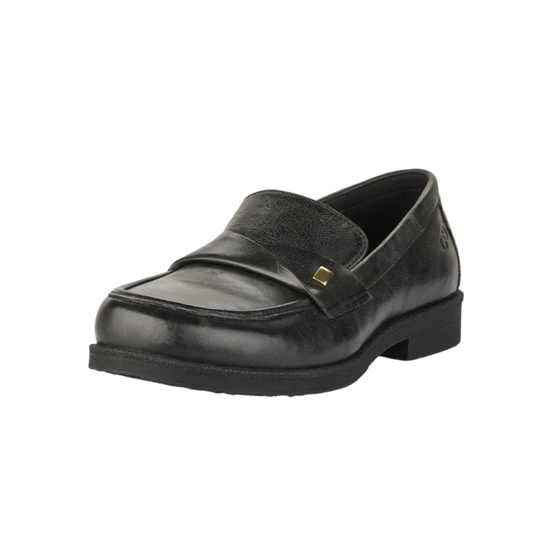 Green Comfort leveä naisten loafer - Musta