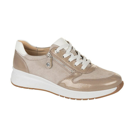 Fidelio damesneaker - Beige - Seniorshop