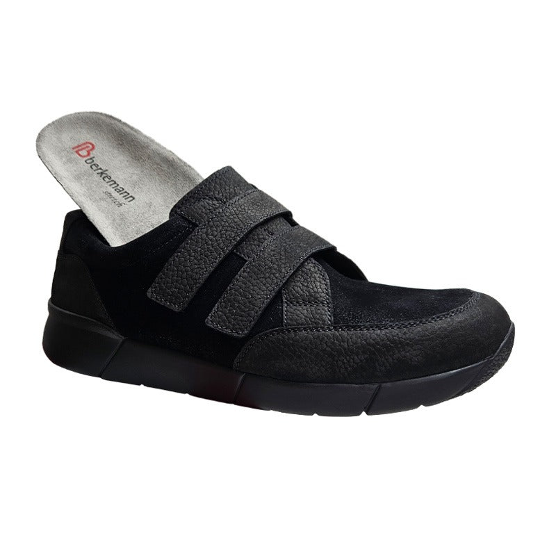 Berkemann herresko med velcro - Sort - Seniorshop