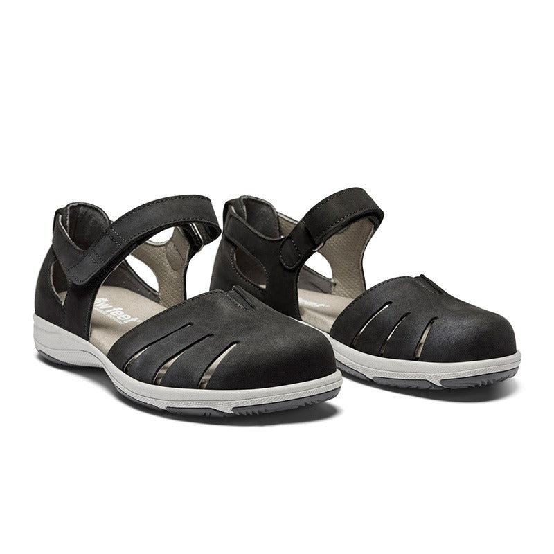 New Feet lukket damesandal - Sort - Seniorshop