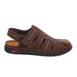 Rohde herresandal med velcro - Brun - Seniorshop