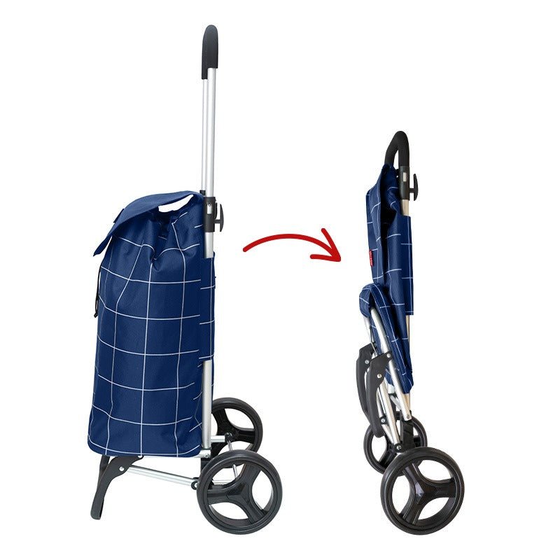 Kross indkøbsvogn - Blå - Seniorshop