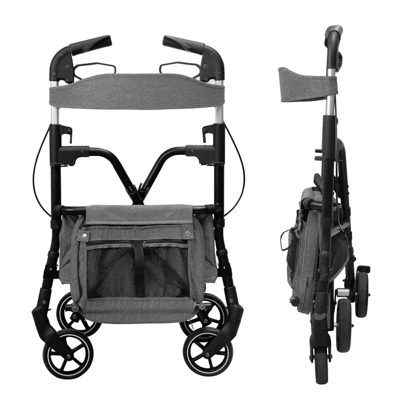 W4 rollator / indkøbsvogn - Grøn - Seniorshop