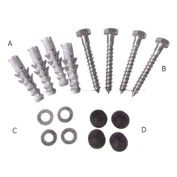 Montagesæt til støttegreb, Sort dækknap - Seniorshop