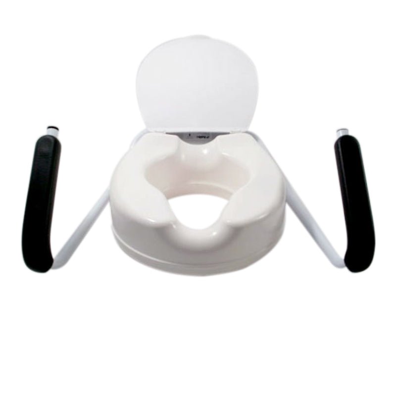 Toiletforhøjer med armlæn og låg - Seniorshop