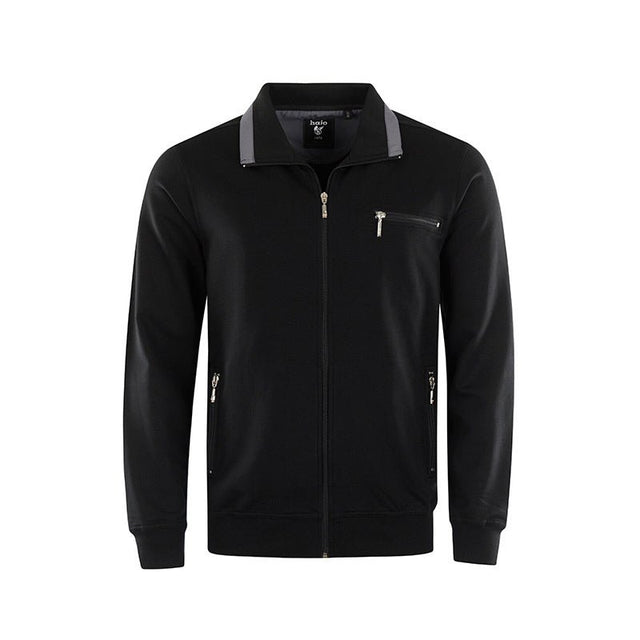 Cardigan med lynlås - Sort - Seniorshop