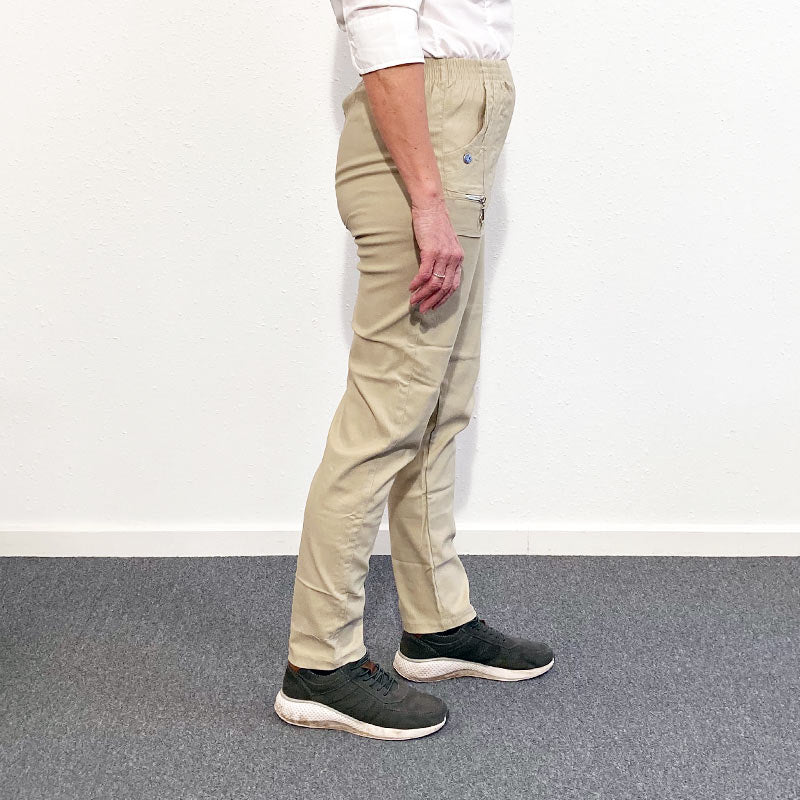 Damebukser med elastikkant - Beige - Seniorshop