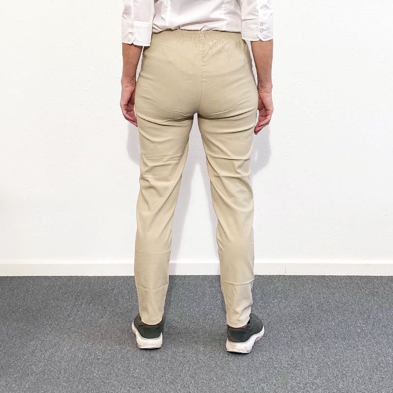 Damebukser med elastikkant - Beige - Seniorshop