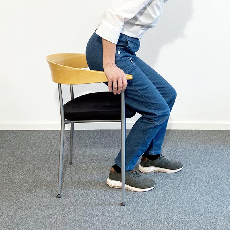 Damebukser med elastikkant - Blå denim - Seniorshop