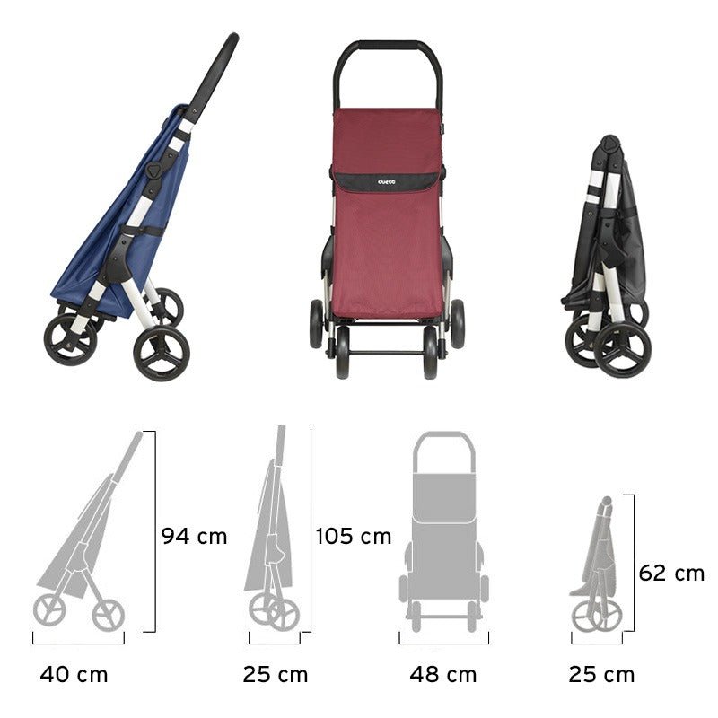 Muuvi Up indkøbsvogn - Sort - Seniorshop