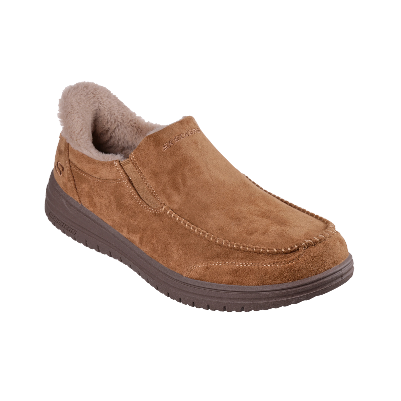 Skechers slip-in miesten aamutossut – ruskea