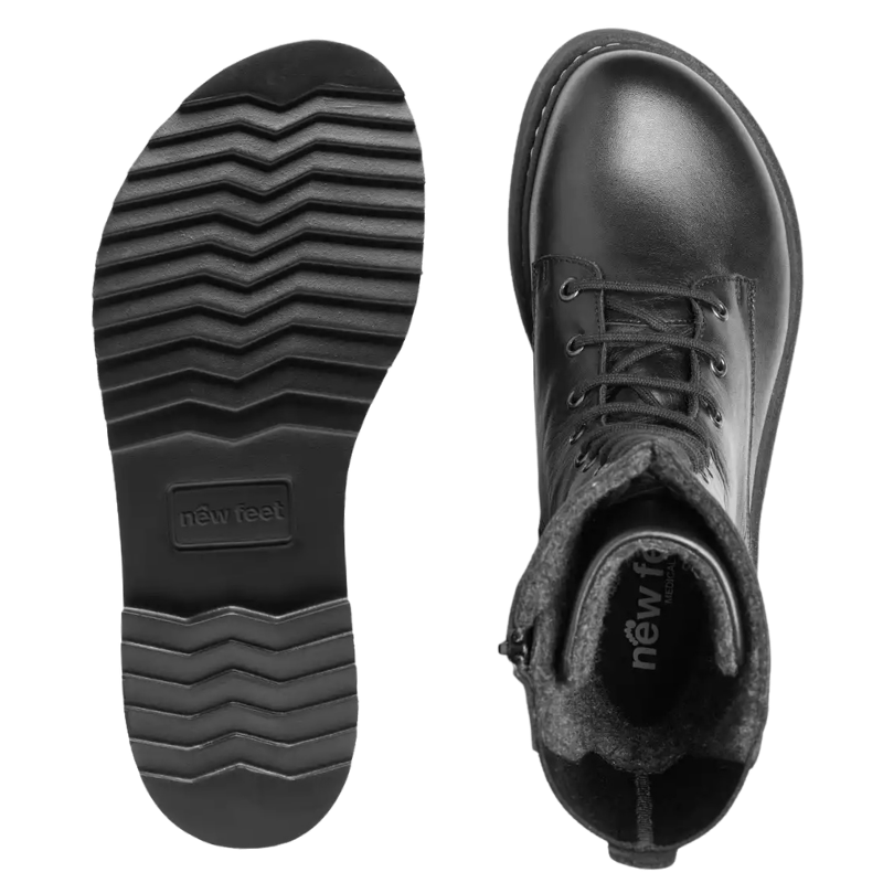 New Feet pitkä naisten nilkkuri – Musta