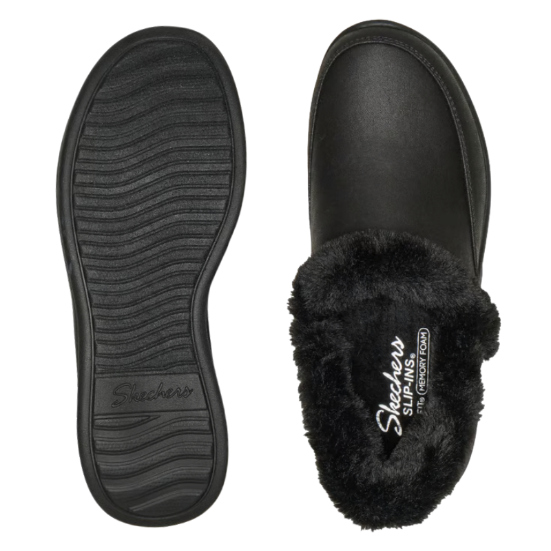 Skechers slip-in naisten kotitossut - Musta