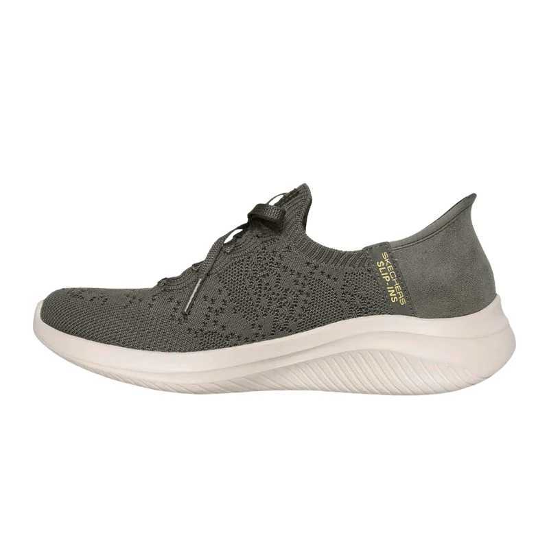 Skechers slip - in damesneaker - Oliven