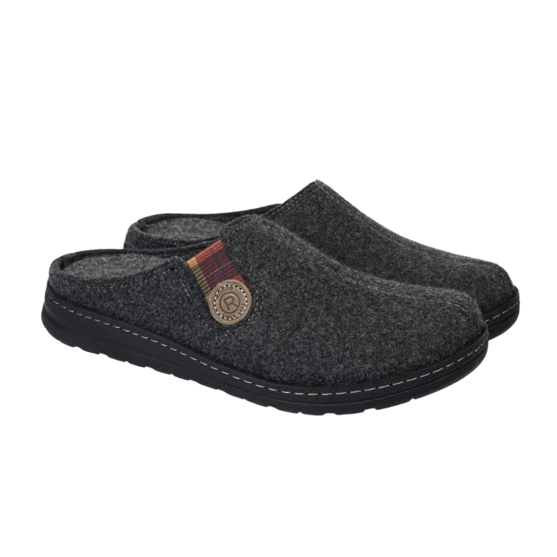 Rohde herreslipper - Koksgrå filt