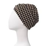 Lea-turbaani – musta/beige