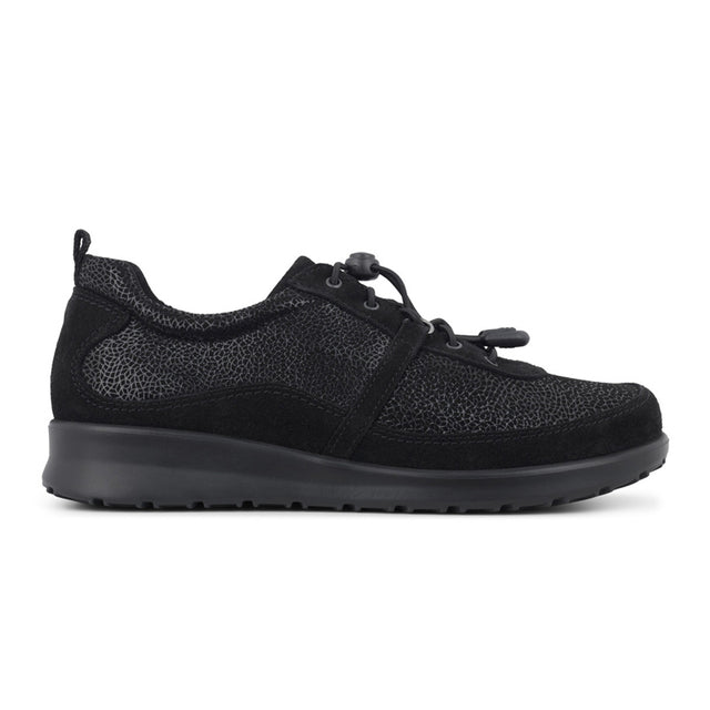 Sporty Lace-up Shoes, Black, New Feet