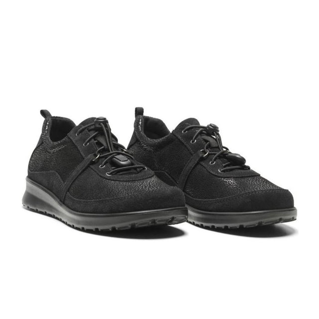 Sporty Lace-up Shoes, Black, New Feet