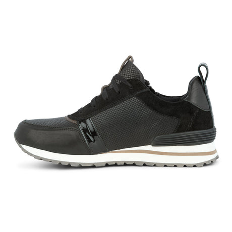 Retro Sneaker, Black, Green Comfort