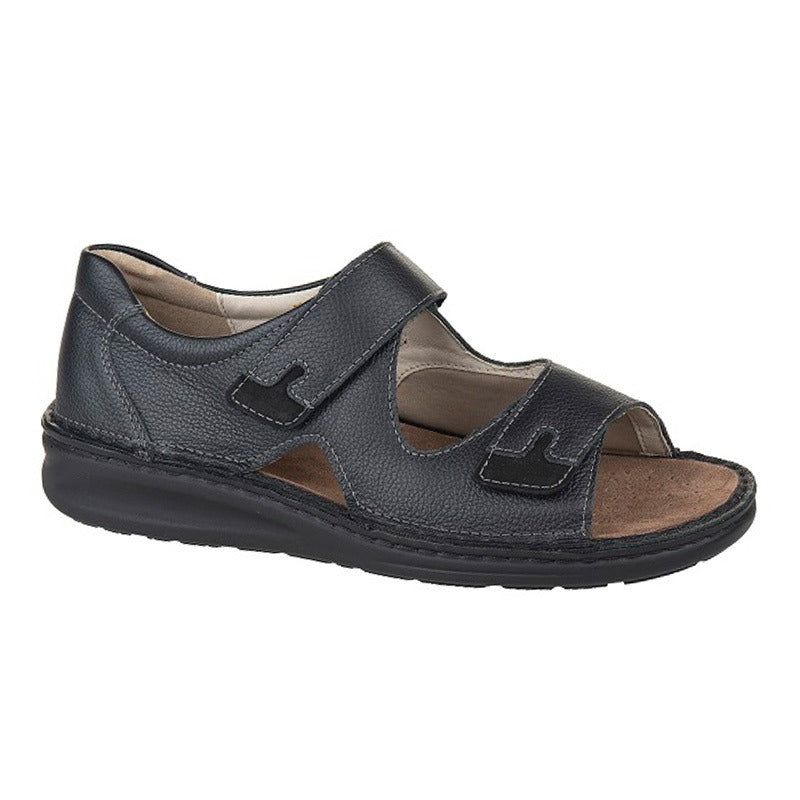 Fidelio herresandal i skind - Sort