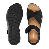 Hartjes damesandal - Sort nubuck