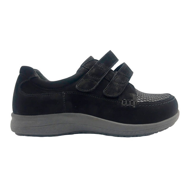 New Feet damesko med velcroluk - Sort