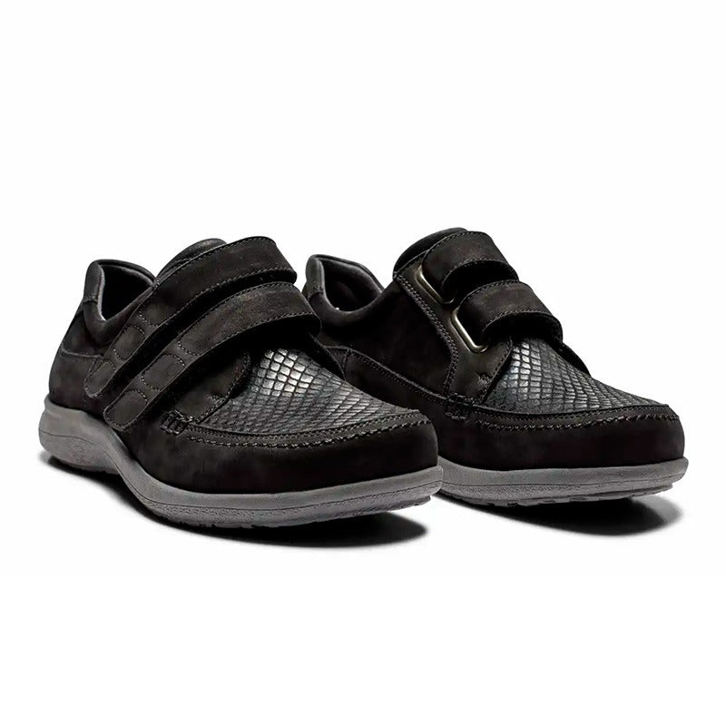 New Feet damesko med velcroluk - Sort