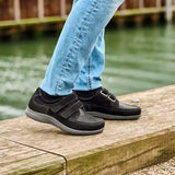 New Feet damesko med velcroluk - Sort