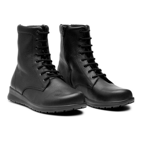 Women's Boot, Black Leather, New Feet