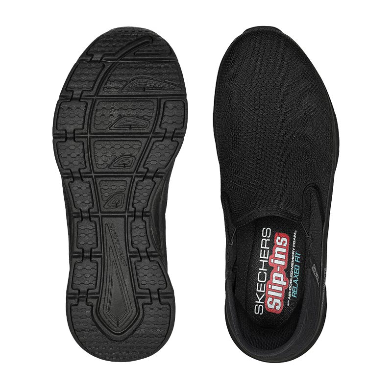 Sporty slip-in men's sneaker, Black, Skechers