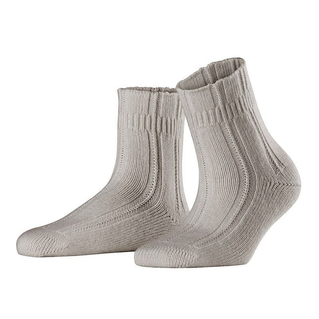 Gray night socks with angora wool