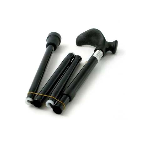 Cane, foldable, ergonomic handle