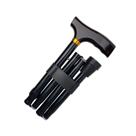 Short Folding Walking Stick, Black