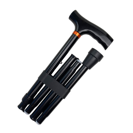 Cane, collapsible, black