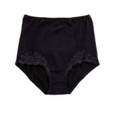 Inkontinens trusse med blonde - Sort