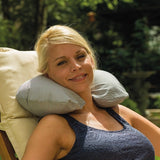 Inflatable Neck Pillow with Cover, Blue