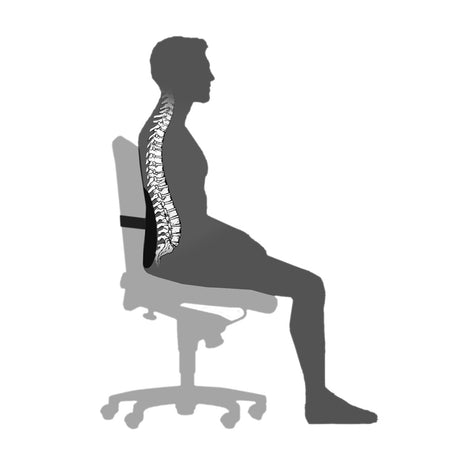 Lumbar pillow with velcro strap