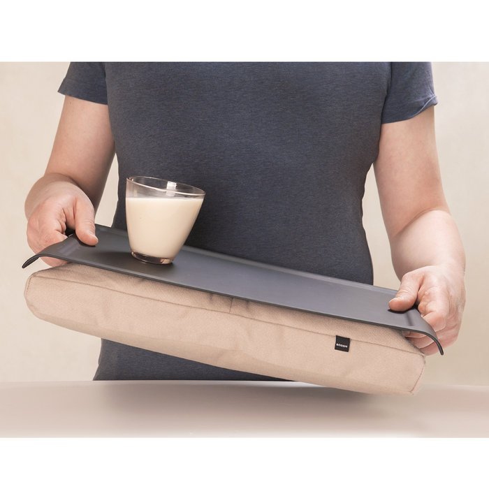 Tray with Cushion, 43x23 cm, Sand