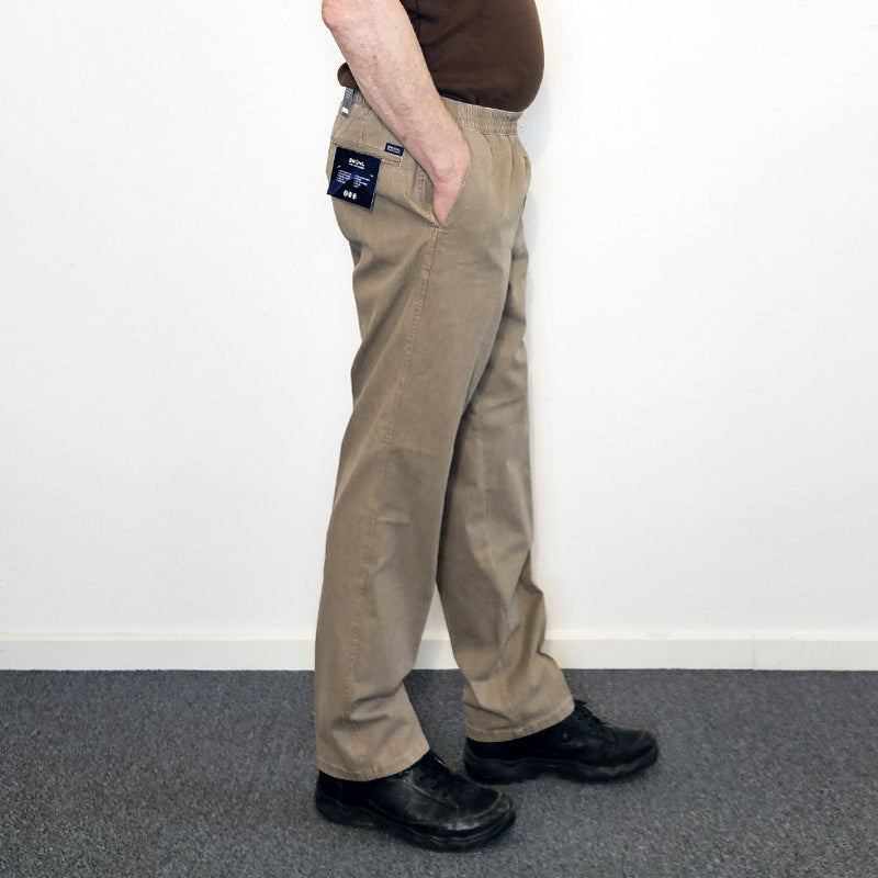 Bukser med elastisk talje - Sand