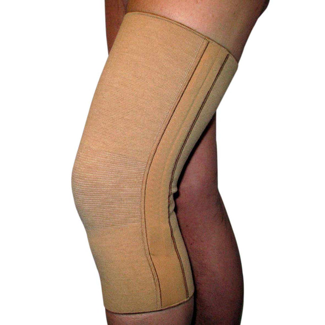 Elastic knee brace with spiral reinforcements, Wool