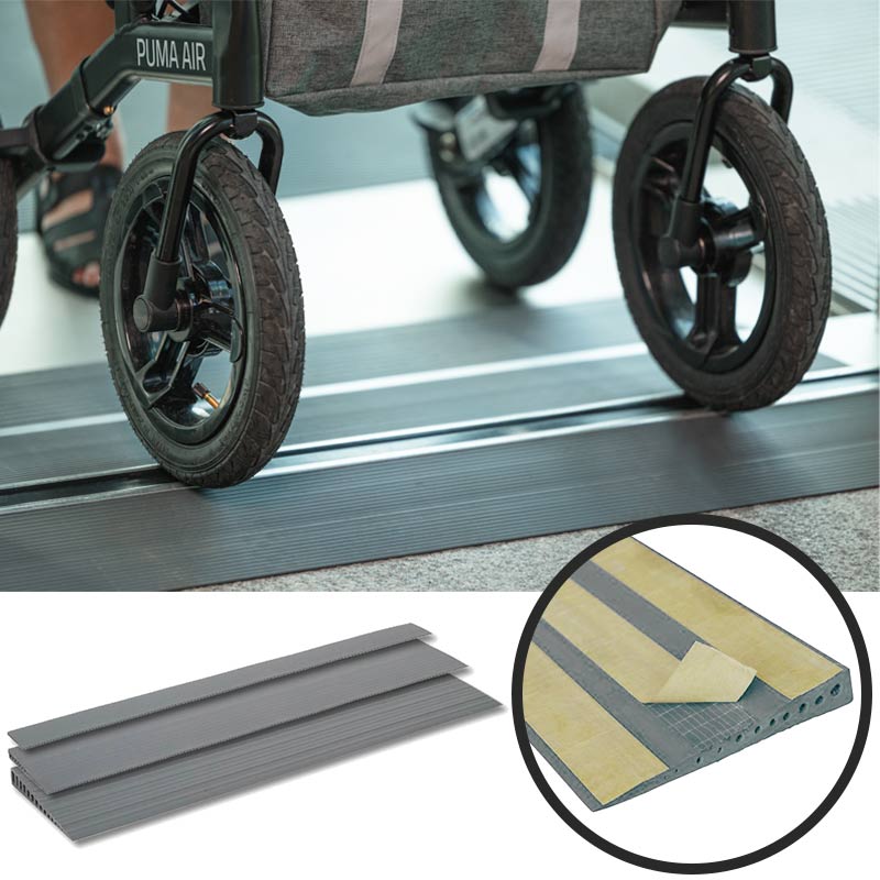 Gummirampe med limtape - Seniorshop