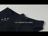 Højtaljet inkontinens trusse i mikrofiber - Sort